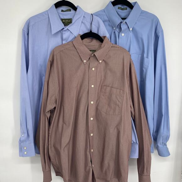 Eddie Bauer Shirts Men’s Tall Large Button Up Bundle Office Career Collegiate - Picture 1 of 16